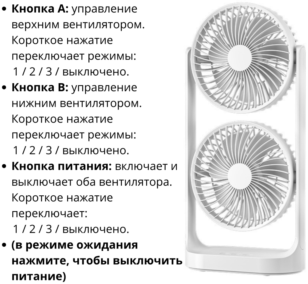 Вентилятор F-052 белый