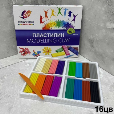 Пластилин «Луч» 16 цветов