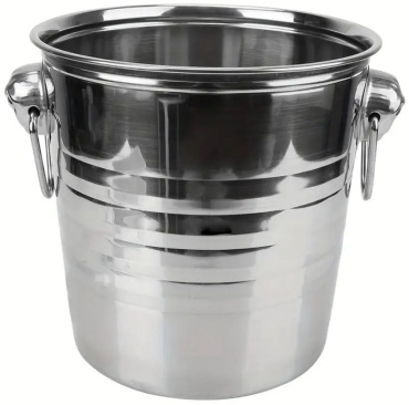 Ведро для шампанского Ведро для льда из нержавеющей стали 5L, нержавеющая сталь