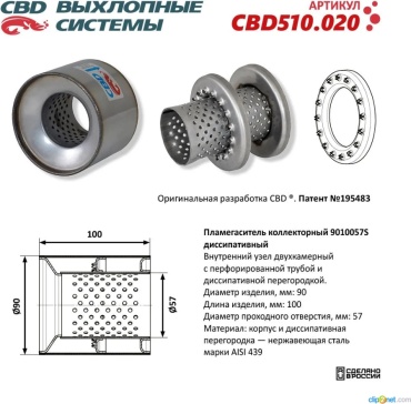 CBD пламегаситель CBD510.020