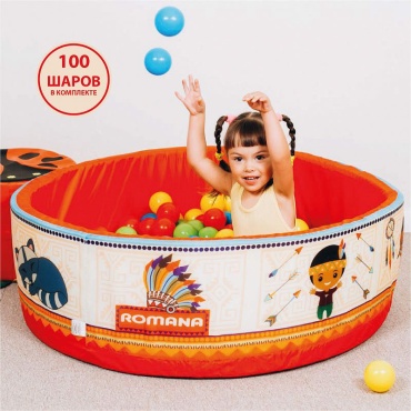 Сухой бассейн ROMANA 100x100x33 см, мультиколор
