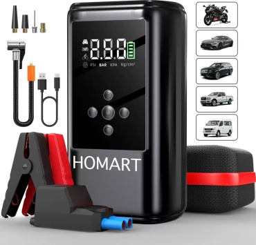 Пусковое устройство 5 в 1 с компрессором Homart