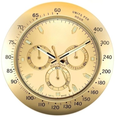 Часы кварцевые Настенные часы Daytona Yellow Gold, пластик, металл