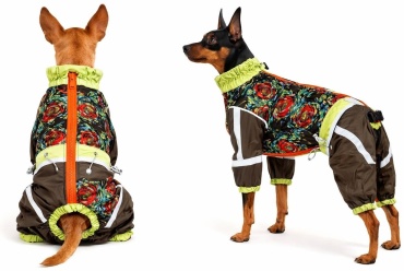 Pet Fashion дождевик Д7 салатовый, хаки L