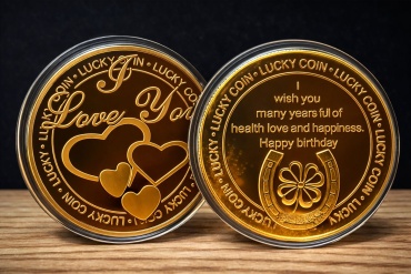 Монета сувенирная Памятная сувенирная монета «Lucky Coin – I Love You» 2025 1 шт 40 мм