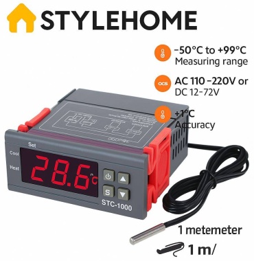Терморегулятор с датчиком температуры Style Home Sh1063