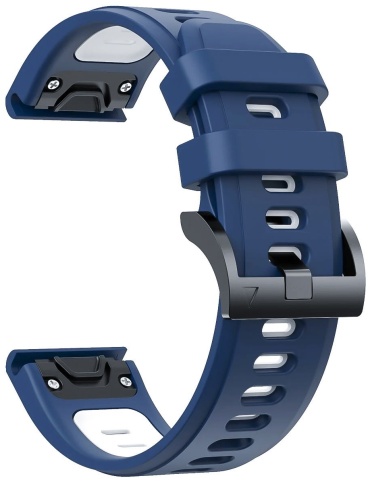 Ремешок BOGEMA для Garmin Fenix 8, Fenix 5, Fenix 5 Plus, Fenix 6, Fenix 7, MARQ, Instinct, Forerunner 745, Forerunner 965, Forerunner 955, Epix Pro (Gen 2), Instinct 2, Forerunner 945, Quatix 8, Quatix 7 синий