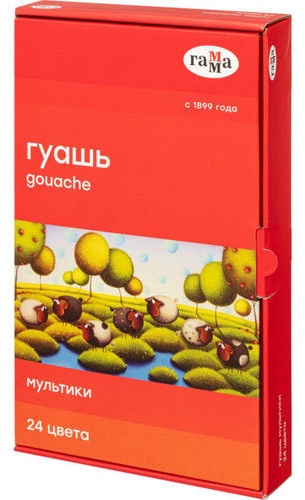 Гуашь 24 цвета Гамма Мультики (по 20мл) картон (2253510)MECHTA HUDOZHNIKA