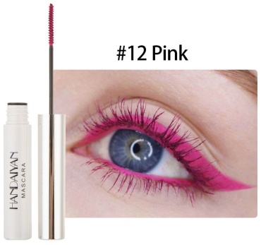 Тушь для ресниц HANDAIYAN Colorful mascara №12 Розовый для объема, удлиняющая розовый