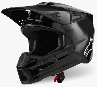 Alpinestars SM3 SOLID black - glass Helmet черный глянцевый XS