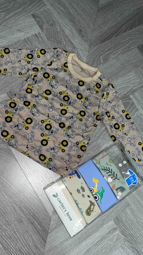 Футболка carters love коричневый, синий