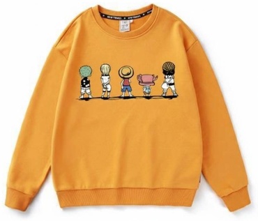 Свитшот One Piece оранжевый, мультиколор