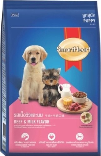 Корм SmartHeart Puppy Говядина и молоко для щенков 1 кг