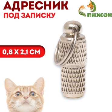 Пижон капсула-адресник серебристый