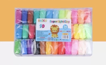 Воздушный пластилин BAOKU Super Light Clay c 36 цветами.