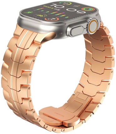 Браслет для Apple Watch Ultra, Watch Series 10, Watch Series 11, Watch Series 9, Watch Ultra 3, Watch Ultra 2 золотистый