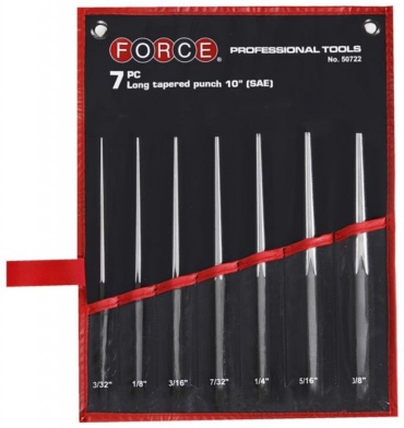 Кернер слесарный ручной Force 50722, 150х1 мм, 7 шт