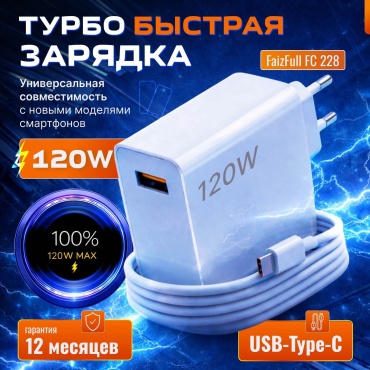 FaizFull rt120 USB Type-C 120 Вт белый