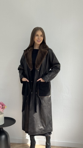 Плащ Idil Leather коричневый