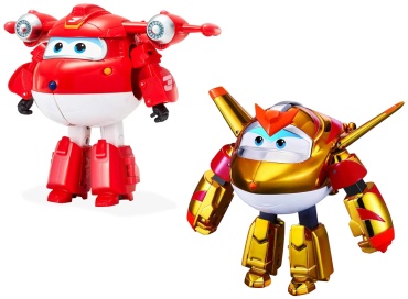 Трансформер Super Wings Набор Super Wings Трансформеры Джетт и Голден , высота 12 см