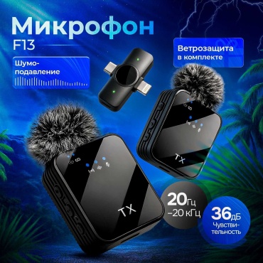 Микрофон Raf F13 черный