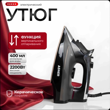 Утюг ASNER ANN 035 черно-серебристый
