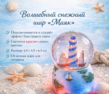 Настольная лампа Мир Детства Светильник маяк E27, 2 Вт, пластик, стекло