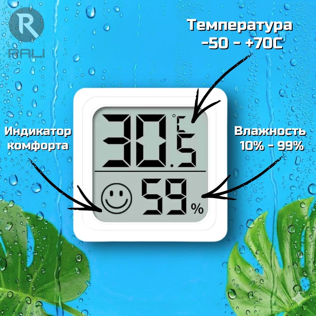 Термометр RALI TG-695 белый