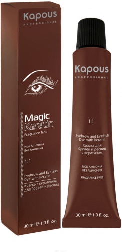 Kapous Professional Kapous Professional Крем-краска для бровей и ресниц с кератином, оттенок Черный краска Черный 30