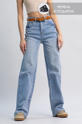 Джинсы прямые alinashoes голубой