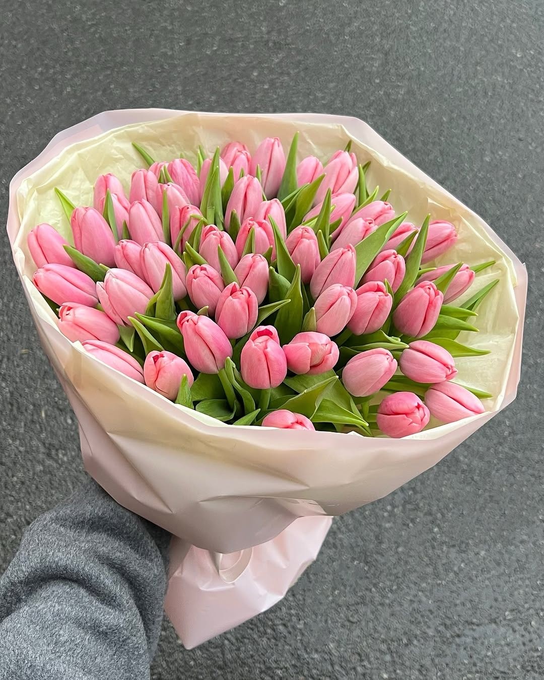 Bestflowers букет с открыткой тюльпан 51 шт 50 см