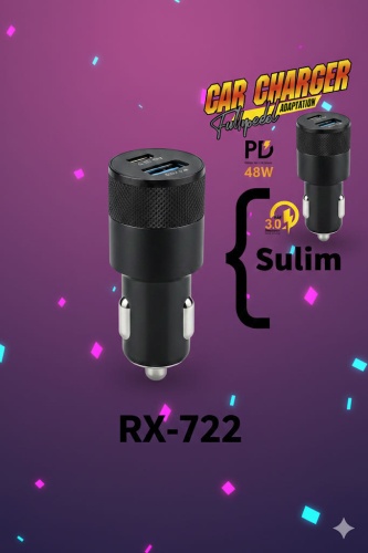Sulim RX-722 автомобильная зарядка USB Type-C, USB 48 Вт черный
