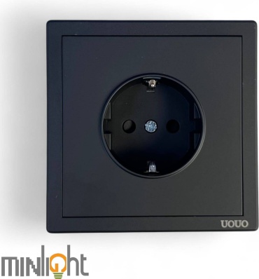 Розетка UOUO SH07 BK, черный