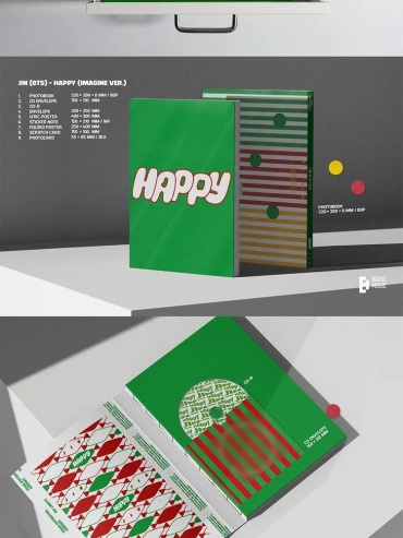 Музыкальный диск BIGHIT MUSIC JIN (BTS) - HAPPY Solo Album 3 Version SET