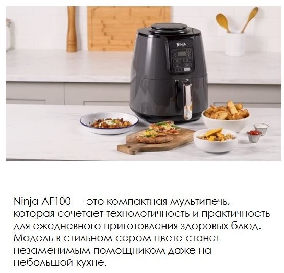 Аэрогриль Ninja AF100EU серый