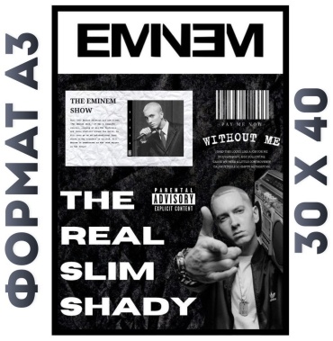 Картина eminem 40x30 см