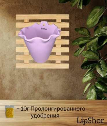 Горшок для цветов настенный LipShor, фиолетовый, пластик