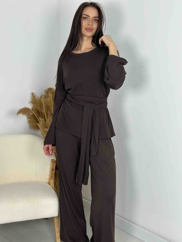 Костюм повседневный LS Shop коричневый
