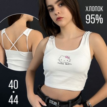 Топ Hello Kitty Hello Kitty Hello Kitty белый