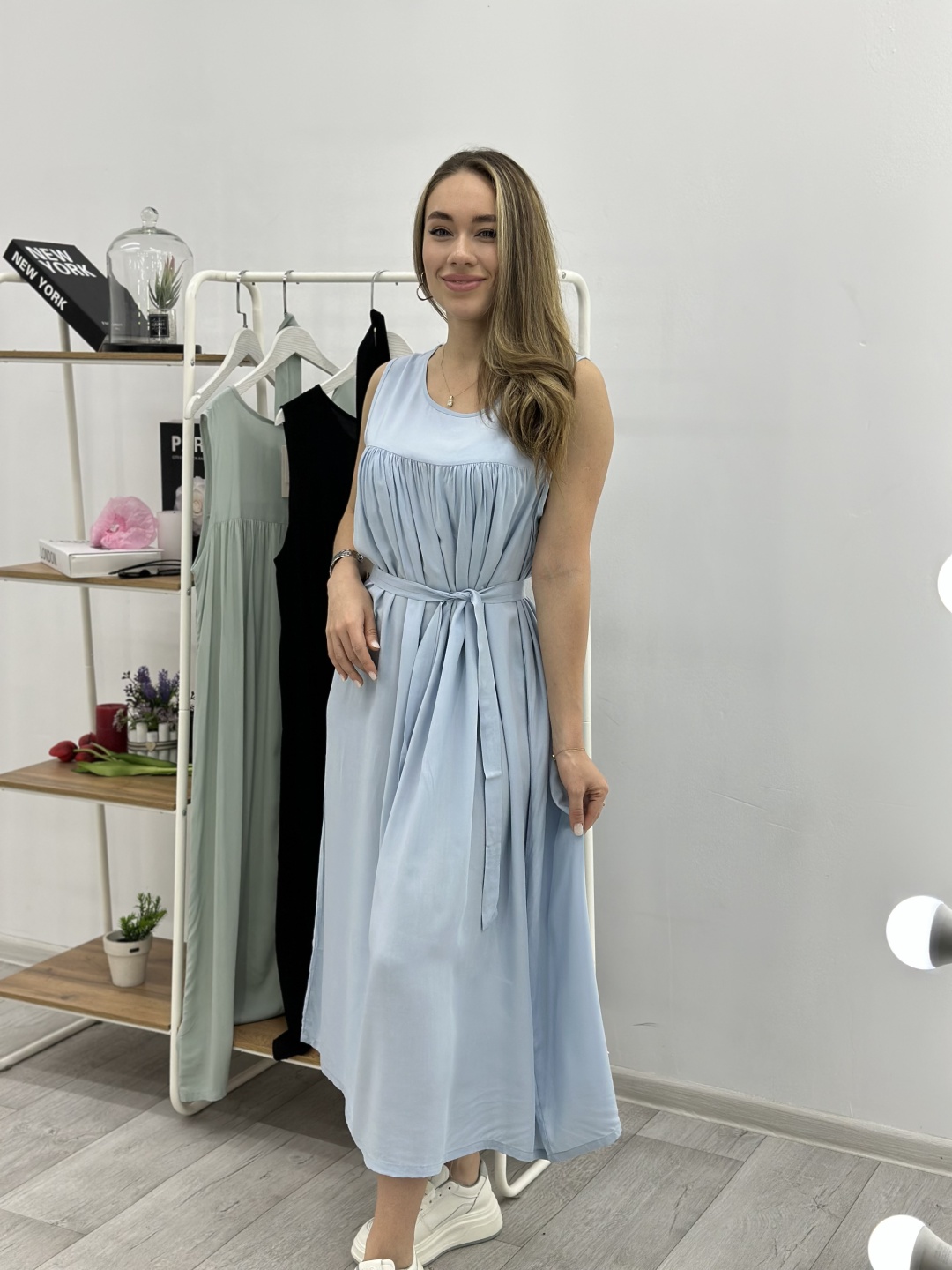 Сарафан голубой