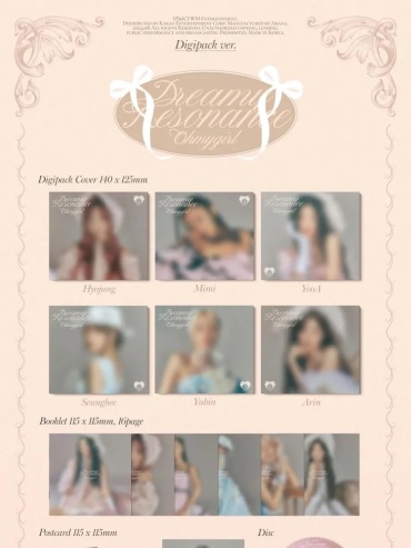Музыкальный диск KCRUSH OH MY GIRL - DREAMY RESONANCE 10th Mini Album DIGIPACK RANDOM Version