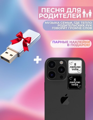Именной подарок Флешка Песня на заказ для родителей