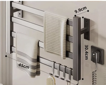 Полотенцесушитель электрический Abacus ABACUS 0054PRA space grey, лесенка 45x30 см
