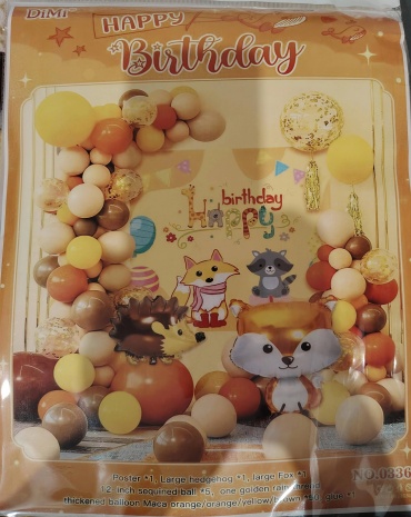 Фотозона Набор воздушных шаров фотозона животные. Детская. Happy birthday