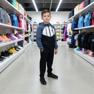 Спортивный костюм STARLAND черный, светло-синий