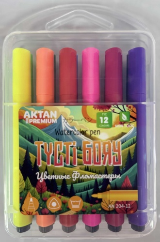 Фломастер Aktan,12 цветов. В количестве 2 шт