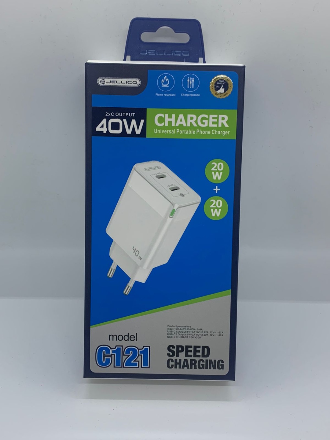 Зарядное устройство Jellico C121 USB Type-C белый