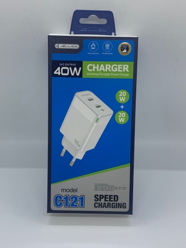Зарядное устройство Jellico C121 USB Type-C белый