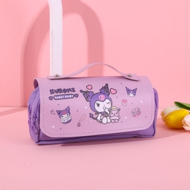 Пенал Kuromi Kuromi Hello Kitty, застежка молния, фиолетовый
