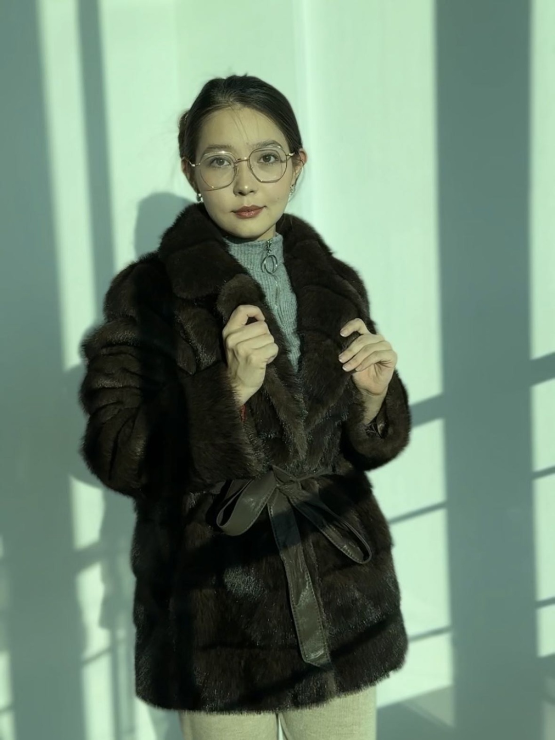 Шуба коричневый